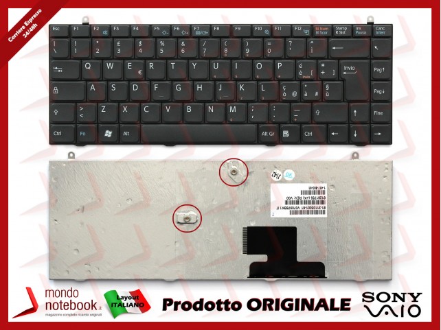 Tastiera Notebook Sony VGN-FZ (NERA) Italiana Tastiera Notebook Sony VGN-FZ (NERA) Italiana