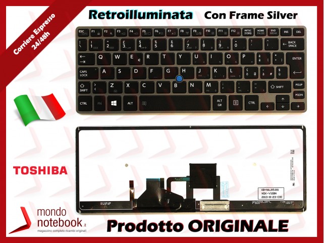 Tastiera Notebook TOSHIBA Portege Z30-A Z30T Z30T-A con Trackpoint (Retroilluminata) Tastiera Notebook TOSHIBA Portege Z30-A Z30T Z30T-A con Trackpoint (Retroilluminata)