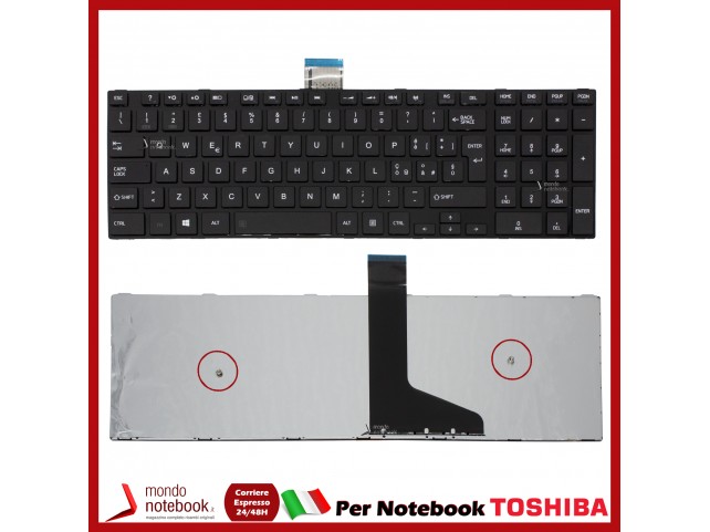 Tastiera Notebook TOSHIBA Satellite C50 C50-A C50D C50D-A C50DT-A C55 C55D C55-A (NERA) Tasti ad Iso Tastiera Notebook TOSHIBA Satellite C50 C50-A C50D C50D-A C50DT-A C55 C55D C55-A (NERA) Tasti ad Iso