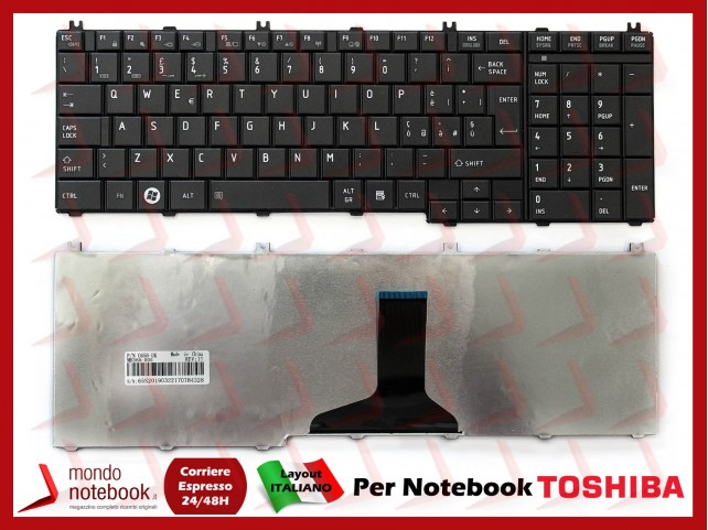 Tastiera Notebook TOSHIBA Satellite C650 C660 C670 L650 L670 L750 L755 (NERA) Tastiera Notebook TOSHIBA Satellite C650 C660 C670 L650 L670 L750 L755 (NERA)