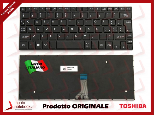 Tastiera Notebook TOSHIBA Satellite NB10 NB15 (NERA con Frame Nero) Tastiera Notebook TOSHIBA Satellite NB10 NB15 (NERA con Frame Nero)