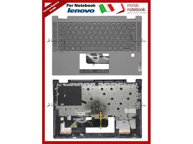 Tastiera con Top Case LENOVO Flex 5-14IIL05 5-14ARE05 5-14ITL05 (Versione 1) Silver Tastiera con Top Case LENOVO Flex 5-14IIL05 5-14ARE05 5-14ITL05 (Versione 1) Silver