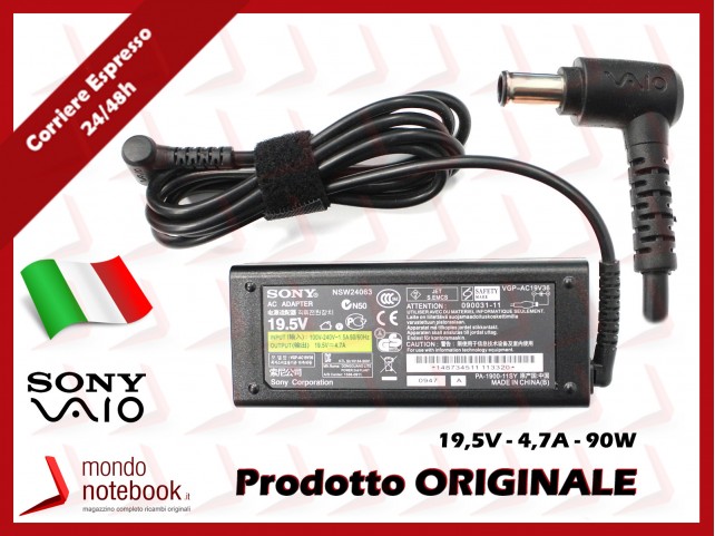 Alimentatore Originale SONY 90W 19,5V 4,7A (6mm X 4,4mm) 3P Alimentatore Originale SONY 90W 19,5V 4,7A (6mm X 4,4mm) 3P