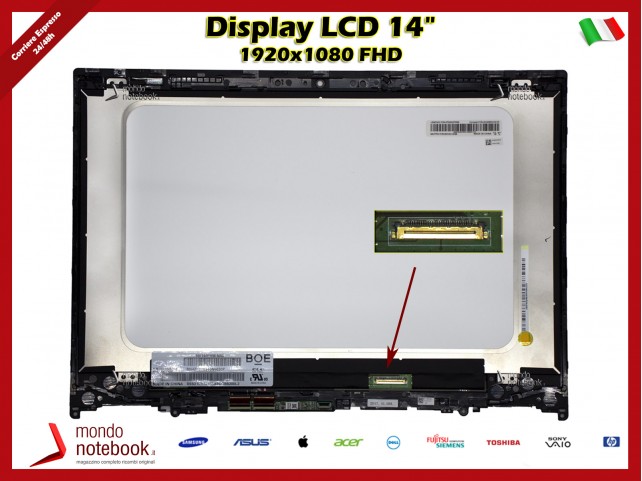 Display LCD con Touch Screen Lenovo Yoga 520-14IKB (Versione FHD) Display LCD con Touch Screen Lenovo Yoga 520-14IKB (Versione FHD)