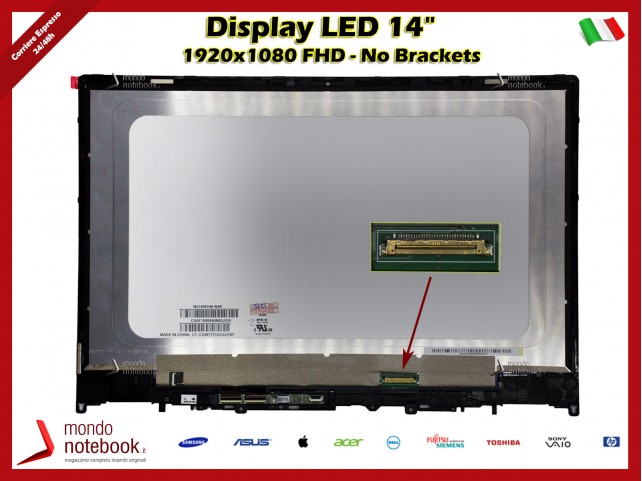Display Completo di Touchscreen per LENOVO Yoga 530-14IKB Versione FHD Display Completo di Touchscreen per LENOVO Yoga 530-14IKB Versione FHD