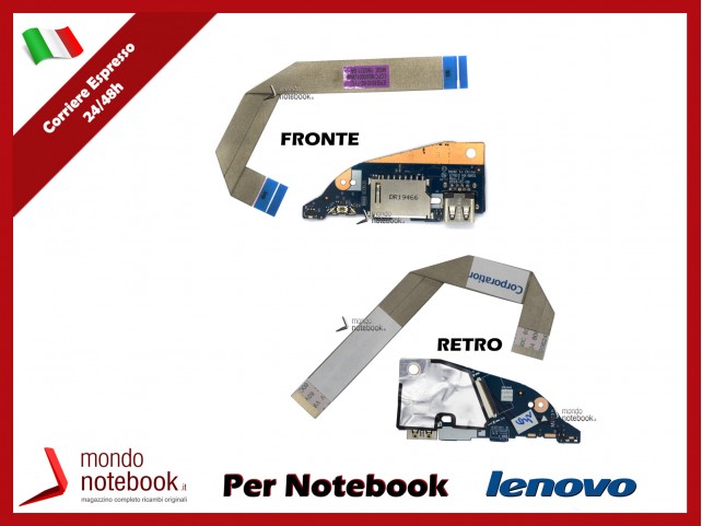Interruttore di Alimentazione USB SD Board + Cavo LENOVO Yoga 530-14IKB (81EK) Flex 6-14IKB NSB601 N Interruttore di Alimentazione USB SD Board + Cavo LENOVO Yoga 530-14IKB (81EK) Flex 6-14IKB NSB601 N