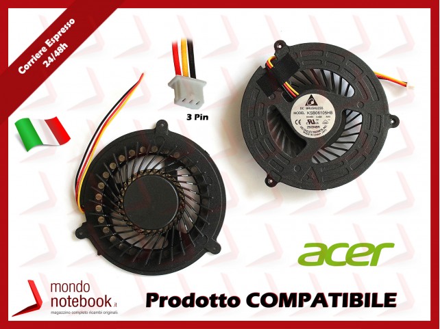 Ventola Fan CPU ACER Aspire 5750 5755 5350 V3-571G V3-551G (Versione 1) Ventola Fan CPU ACER Aspire 5750 5755 5350 V3-571G V3-551G (Versione 1)
