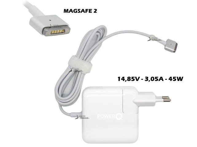 Alimentatore PowerQ per APPLE 45W 14,85V 3,05A A1436 - MagSafe 2 Alimentatore PowerQ per APPLE 45W 14,85V 3,05A A1436 - MagSafe 2