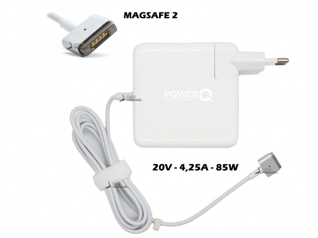 Alimentatore PowerQ per APPLE 85W 20V 4,25A A1424 - MagSafe 2 Alimentatore PowerQ per APPLE 85W 20V 4,25A A1424 - MagSafe 2