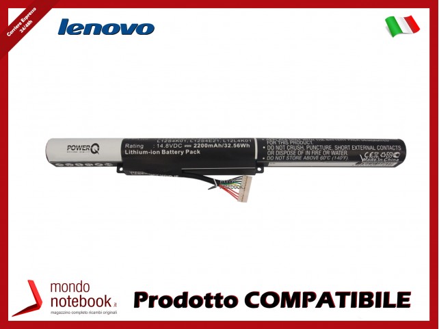 Batteria PowerQ per Lenovo Erazer Z400A 2200 mAh 14.8V P/N 4INR19/66 Nero Batteria PowerQ per Lenovo Erazer Z400A 2200 mAh 14.8V P/N 4INR19/66 Nero