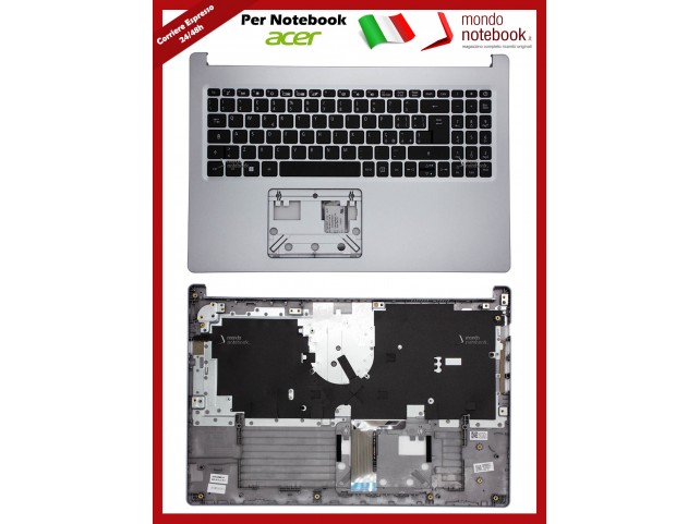 Tastiera con Top Case ACER Aspire A315-23 A315-23G (Silver) Italiana 6B.HVUN7.017 Tastiera con Top Case ACER Aspire A315-23 A315-23G (Silver) Italiana 6B.HVUN7.017