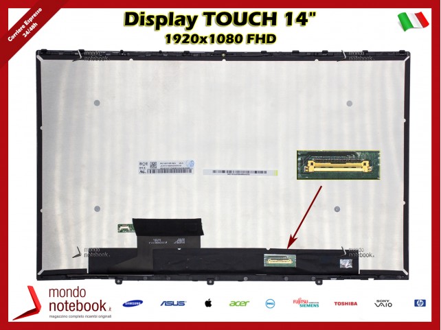 Display Completo di Touchscreen per Lenovo Yoga C740-14 C740-14IML 5D10S39587 Display Completo di Touchscreen per Lenovo Yoga C740-14 C740-14IML 5D10S39587