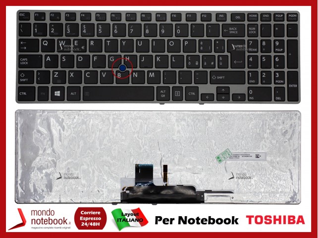 Tastiera Notebook TOSHIBA Tecra Z50-A Z50-A-15P Z50-A-11J (con PUNTATORE) Retroill. ITALIANA Tastiera Notebook TOSHIBA Tecra Z50-A Z50-A-15P Z50-A-11J (con PUNTATORE) Retroill. ITALIANA