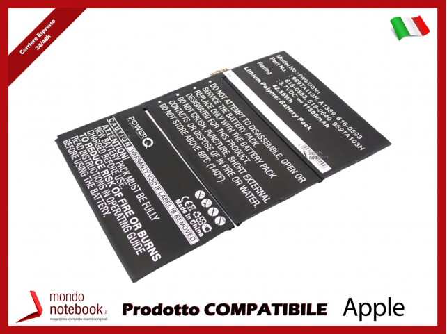 Batteria PowerQ per Apple A1389 11500mAh 3.7V P/N 3H857 Batteria PowerQ per Apple A1389 11500mAh 3.7V P/N 3H857