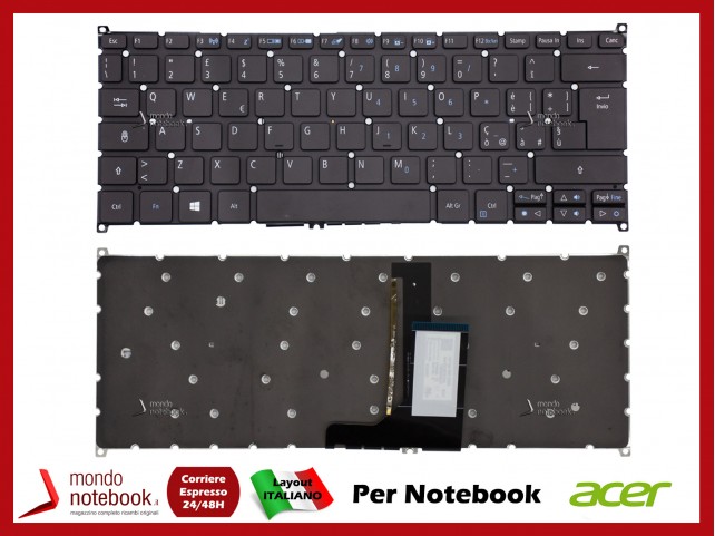 Tastiera Notebook ACER Spin 5 SP513-51 (Italiana) Retroilluminata Tastiera Notebook ACER Spin 5 SP513-51 (Italiana) Retroilluminata