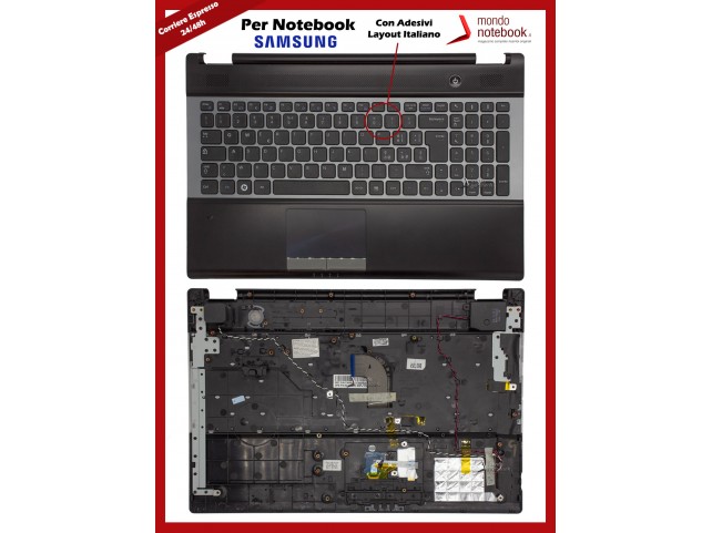 Tastiera con Top Case SAMSUNG RC530 con Adesivi Layout Italiano Tastiera con Top Case SAMSUNG RC530 con Adesivi Layout Italiano