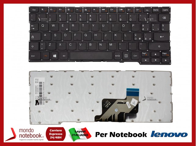 Tastiera Notebook Lenovo Ideapad Yoga 3 11 300-11ibr 300-11iby Italiana Tastiera Notebook Lenovo Ideapad Yoga 3 11 300-11ibr 300-11iby Italiana