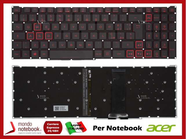 Tastiera Notebook ACER Nitro AN515-44 AN515-54 AN515-55 Italiana Tastiera Notebook ACER Nitro AN515-44 AN515-54 AN515-55 Italiana