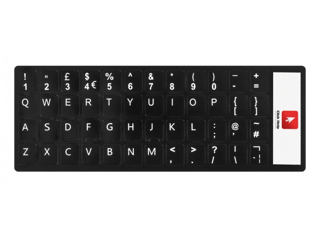 Kit Adesivi Stickers per trasformazione Layout INGLESE (11x13)mm NERO Kit Adesivi Stickers per trasformazione Layout INGLESE (11x13)mm NERO