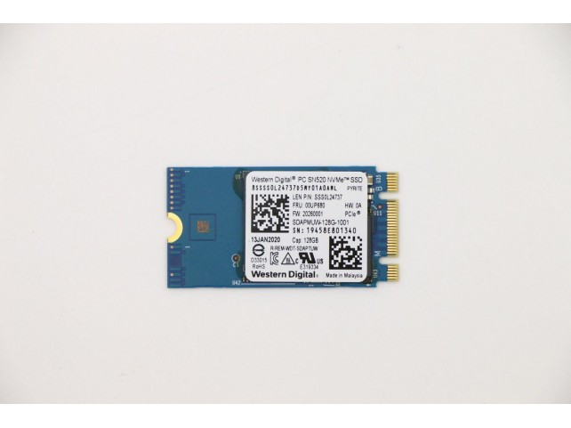 Lenovo SSD M.2 PCIe NVMe FRU SSD 128GB RoHS WD M.2-2242 SN520 Lenovo SSD M.2 PCIe NVMe FRU SSD 128GB RoHS WD M.2-2242 SN520