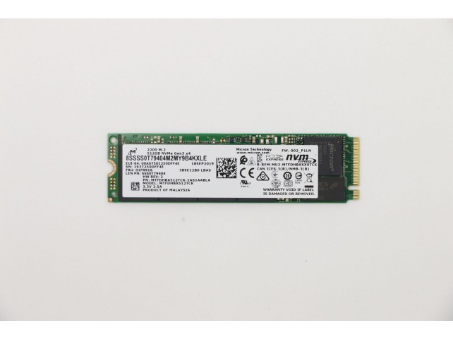 Lenovo Micron 2200 512GB M.2 PCIe 2280 MTFDHBA512TCK-1AS1AABLA Lenovo Micron 2200 512GB M.2 PCIe 2280 MTFDHBA512TCK-1AS1AABLA