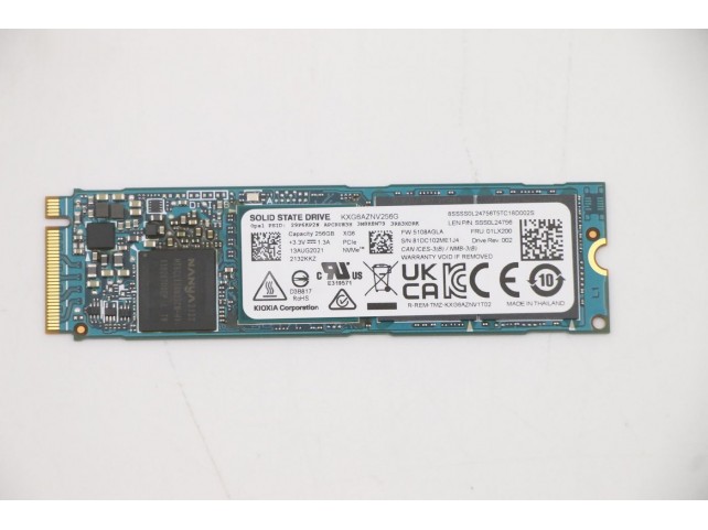 Lenovo SSD M.2 PCIe NVMe FRU SSD 256GB RoHS Toshiba M.2 XG6 Lenovo SSD M.2 PCIe NVMe FRU SSD 256GB RoHS Toshiba M.2 XG6