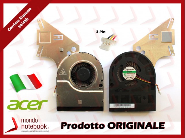 Ventola Fan CPU ACER Aspire E1-510 E1-510P Ventola Fan CPU ACER Aspire E1-510 E1-510P