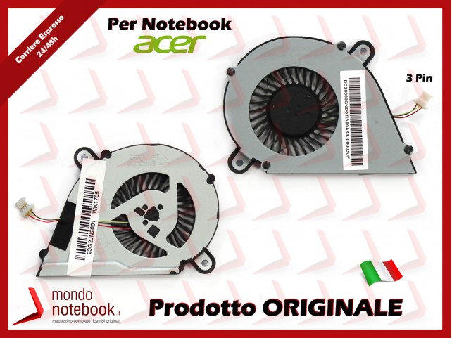 Ventola Fan CPU ACER Aspire ES1-520 ES1-521 ES1-522 (3 Pin) Ventola Fan CPU ACER Aspire ES1-520 ES1-521 ES1-522 (3 Pin)