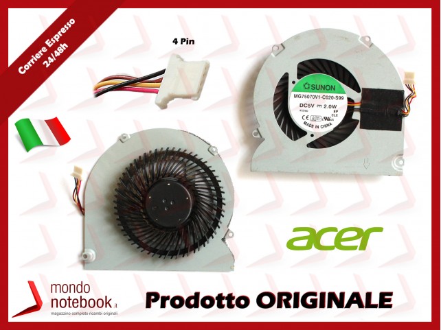 Ventola Fan CPU ACER Aspire Timeline 5830TG 5830T Ventola Fan CPU ACER Aspire Timeline 5830TG 5830T