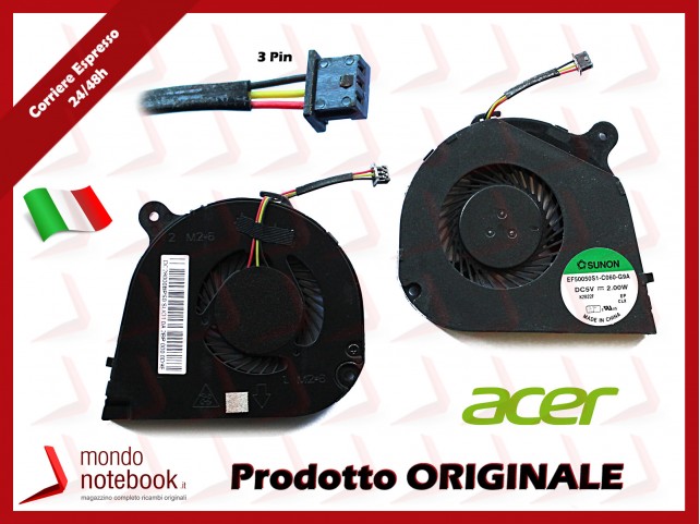 Ventola Fan CPU ACER Aspire V5-171 V5-131 One 756 Ventola Fan CPU ACER Aspire V5-171 V5-131 One 756
