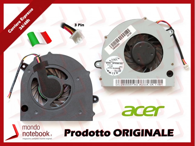 Ventola Fan CPU ACER eMachines E520 E720 23.N0502.001 Ventola Fan CPU ACER eMachines E520 E720 23.N0502.001
