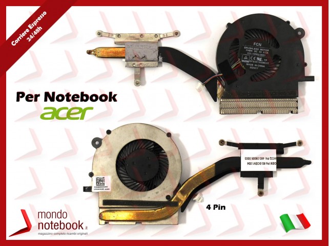 Ventola Fan CPU ACER Extensa 2530 Aspire ES1-571 MM1-571 Ventola Fan CPU ACER Extensa 2530 Aspire ES1-571 MM1-571