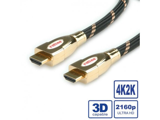 Roline Gold Hdmi Ultra Hd Cable +  Ethernet, M/M 1 M