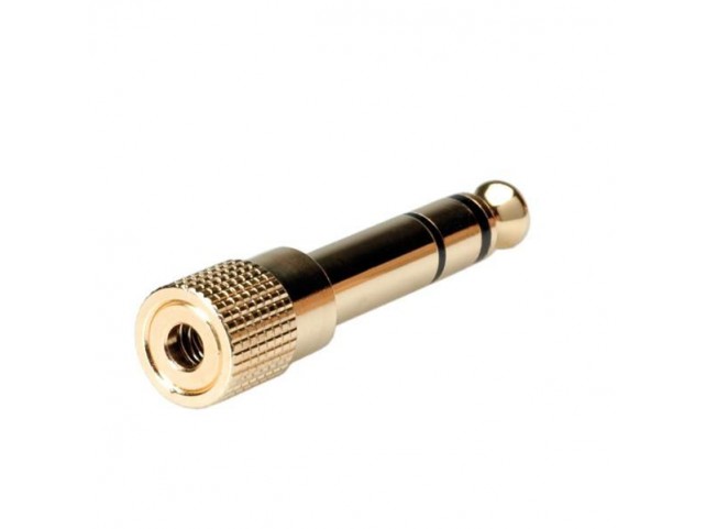 Roline Gold Stereo Adapter 6.35 Mm  Male - 3.5 Mm Female