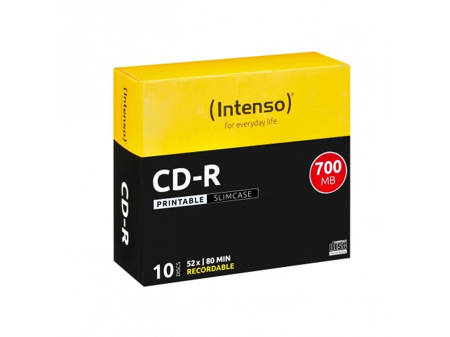 Intenso CD-Rohlinge 700MB/80Min.  Slimcase 10pcs Printable