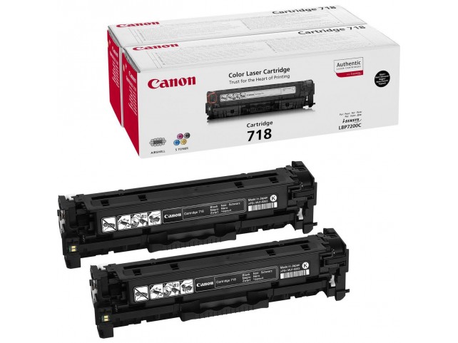 Canon Toner Black Twin Pack 718BK  Pages 3.400