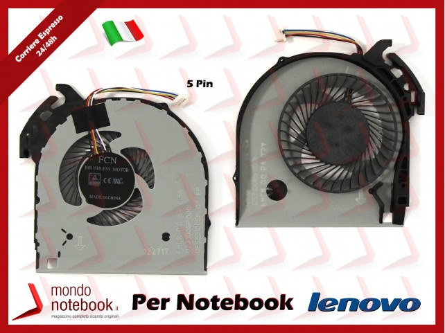 Ventola Fan CPU Lenovo IdeaPad V110-15 V110-15ISK (5 Pin) 023.1006P.0001 Ventola Fan CPU Lenovo IdeaPad V110-15 V110-15ISK (5 Pin) 023.1006P.0001