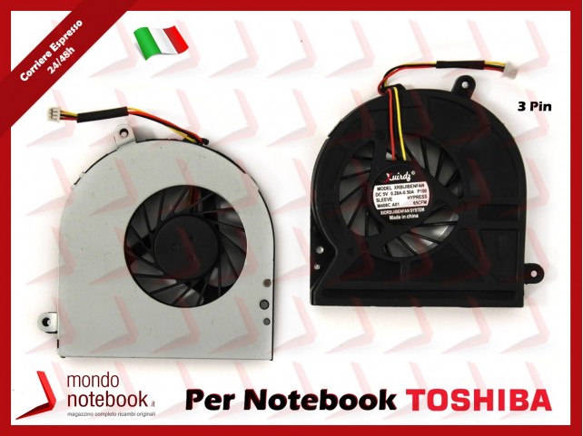 Ventola Fan CPU TOSHIBA C650 C655 C655D L650 L650D L655 (Versione 3 Pin) Ventola Fan CPU TOSHIBA C650 C655 C655D L650 L650D L655 (Versione 3 Pin)