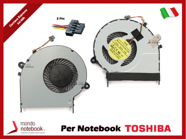 Ventola Fan CPU TOSHIBA Satellite L50-B L50T-B L55-B L50D-B L55T-B Ventola Fan CPU TOSHIBA Satellite L50-B L50T-B L55-B L50D-B L55T-B