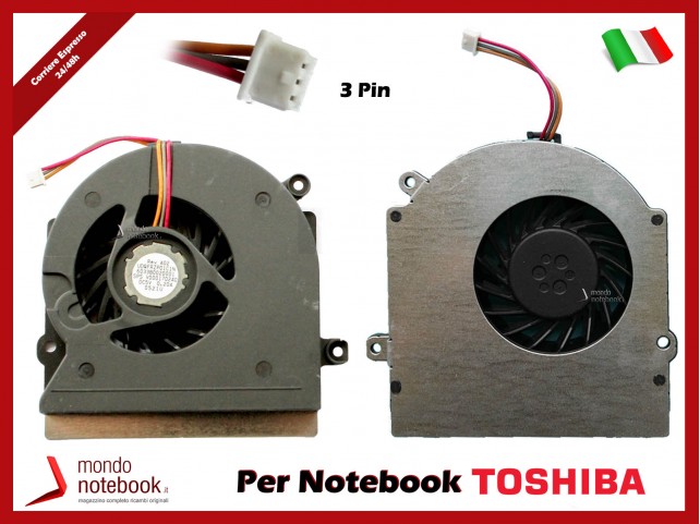 Ventola Fan CPU TOSHIBA Satellite L500 L505 L510 L515 L510D L515D L582 16'' (Intel) Ventola Fan CPU TOSHIBA Satellite L500 L505 L510 L515 L510D L515D L582 16'' (Intel)