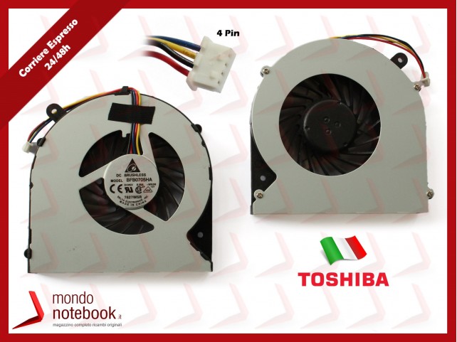 Ventola Fan CPU TOSHIBA Satellite L850 L855 C850 C855 (Versione 4 PIN) Ventola Fan CPU TOSHIBA Satellite L850 L855 C850 C855 (Versione 4 PIN)