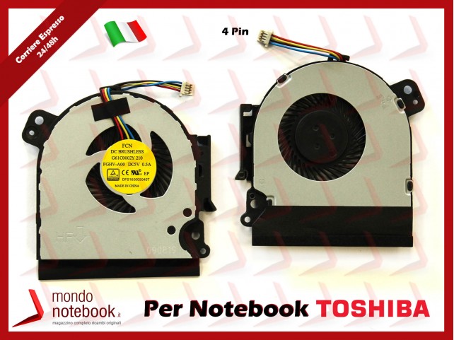 Ventola Fan CPU TOSHIBA Satellite PRO A50-C DFS160005040T Ventola Fan CPU TOSHIBA Satellite PRO A50-C DFS160005040T