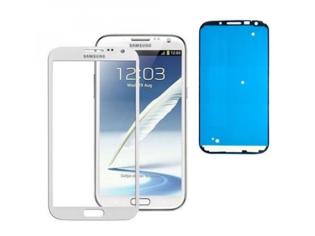 Vetro Vetrino per Smartphone SAMSUNG Galaxy NOTE 2 N7100 + BIADESIVO (BIANCO) Vetro Vetrino per Smartphone SAMSUNG Galaxy NOTE 2 N7100 + BIADESIVO (BIANCO)