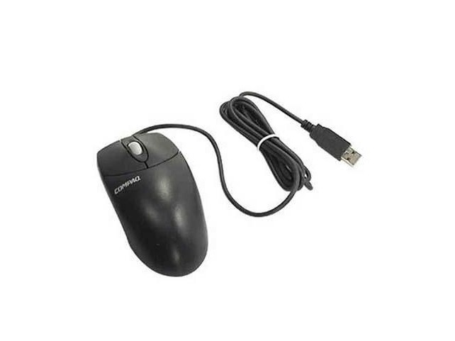 HP USB  optical mouse black  two-button scroll wheel