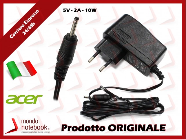 Alimentatore Originale ACER Tablet Iconia S1002 (10W 5V 3A 2Pin EU) Alimentatore Originale ACER Tablet Iconia S1002 (10W 5V 3A 2Pin EU)
