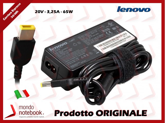 Alimentatore Originale Lenovo Thinkpad 65W 20V 3,25A 2 Poli Alimentatore Originale Lenovo Thinkpad 65W 20V 3,25A 2 Poli