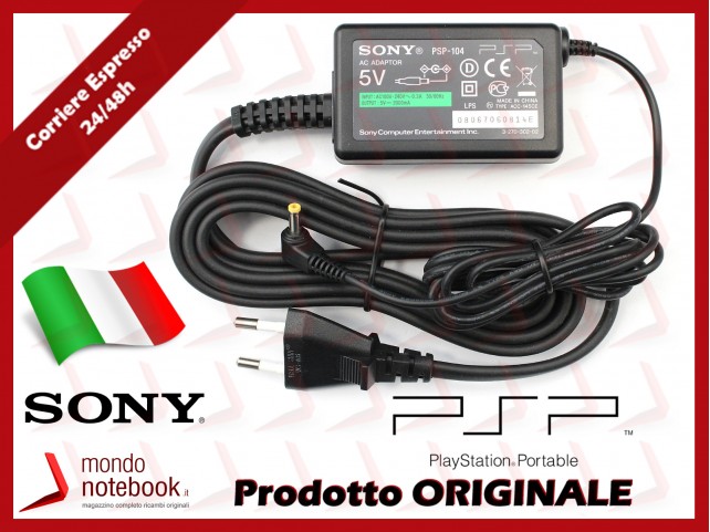 Alimentatore Originale SONY per Console PSP PSP-104 5V-2000mA Alimentatore Originale SONY per Console PSP PSP-104 5V-2000mA