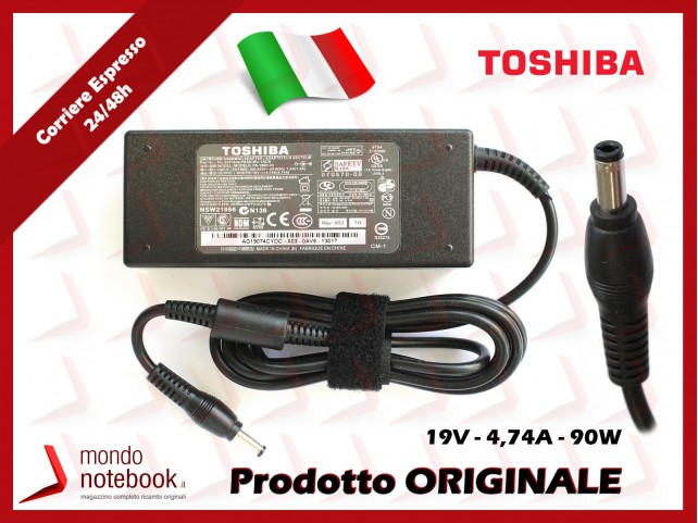 Alimentatore Originale TOSHIBA 90W 19V 4,74A (5,5 x 2,5)mm Alimentatore Originale TOSHIBA 90W 19V 4,74A (5,5 x 2,5)mm