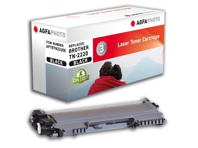 AgfaPhoto Toner BK, rpl TN-2220 Black, Pages 2.600 AgfaPhoto Toner BK, rpl TN-2220 Black, Pages 2.600