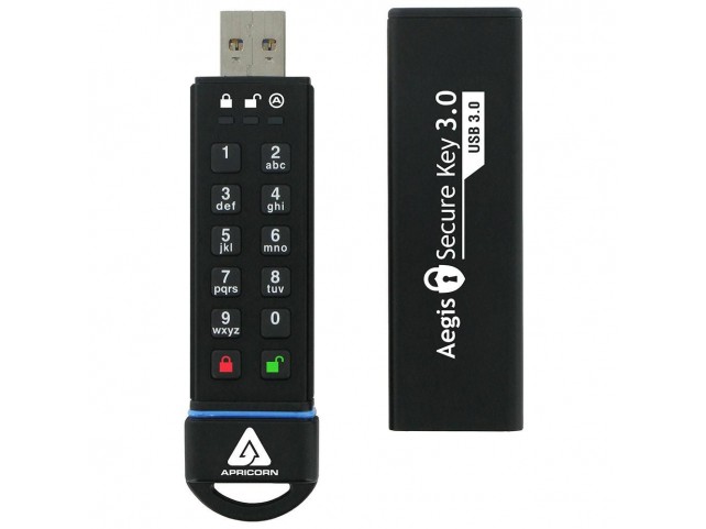Apricorn Aegis Secure Key USB3 120GB  **New Retail**
